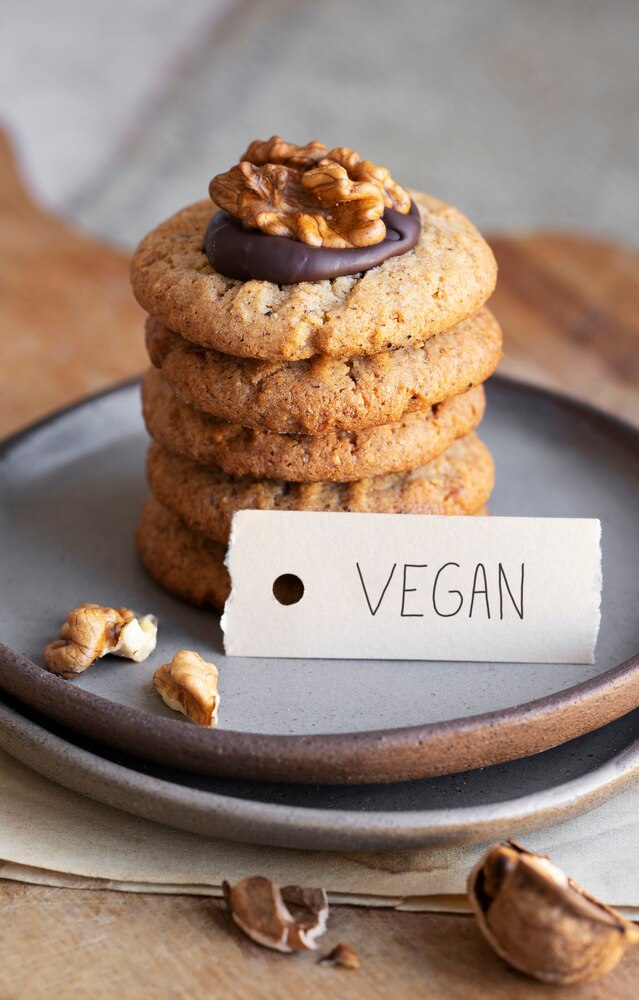 View of baked cookies done by vegan bakery