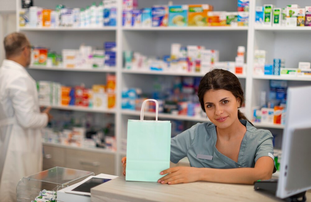Pharmacist at work