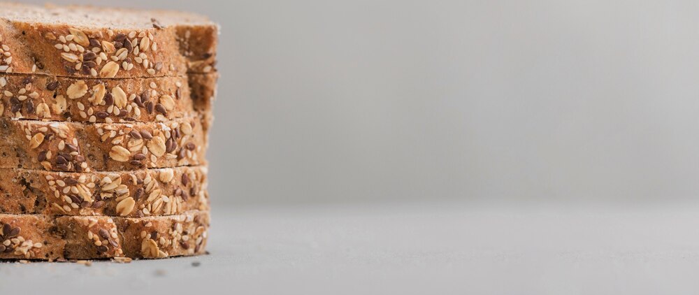 Bread slices frame with copy-space